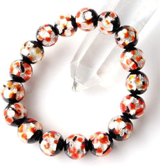 Firefly Glass Bracelet, 0.5 inches (12 mm), Orange, Orange, Dragonfly Ball, Okinawa