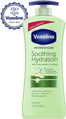 Vaseline Intensive Care Lotion 20.3oz Aloe Soothing Pump (Dry) (600ml) (2 Pack)