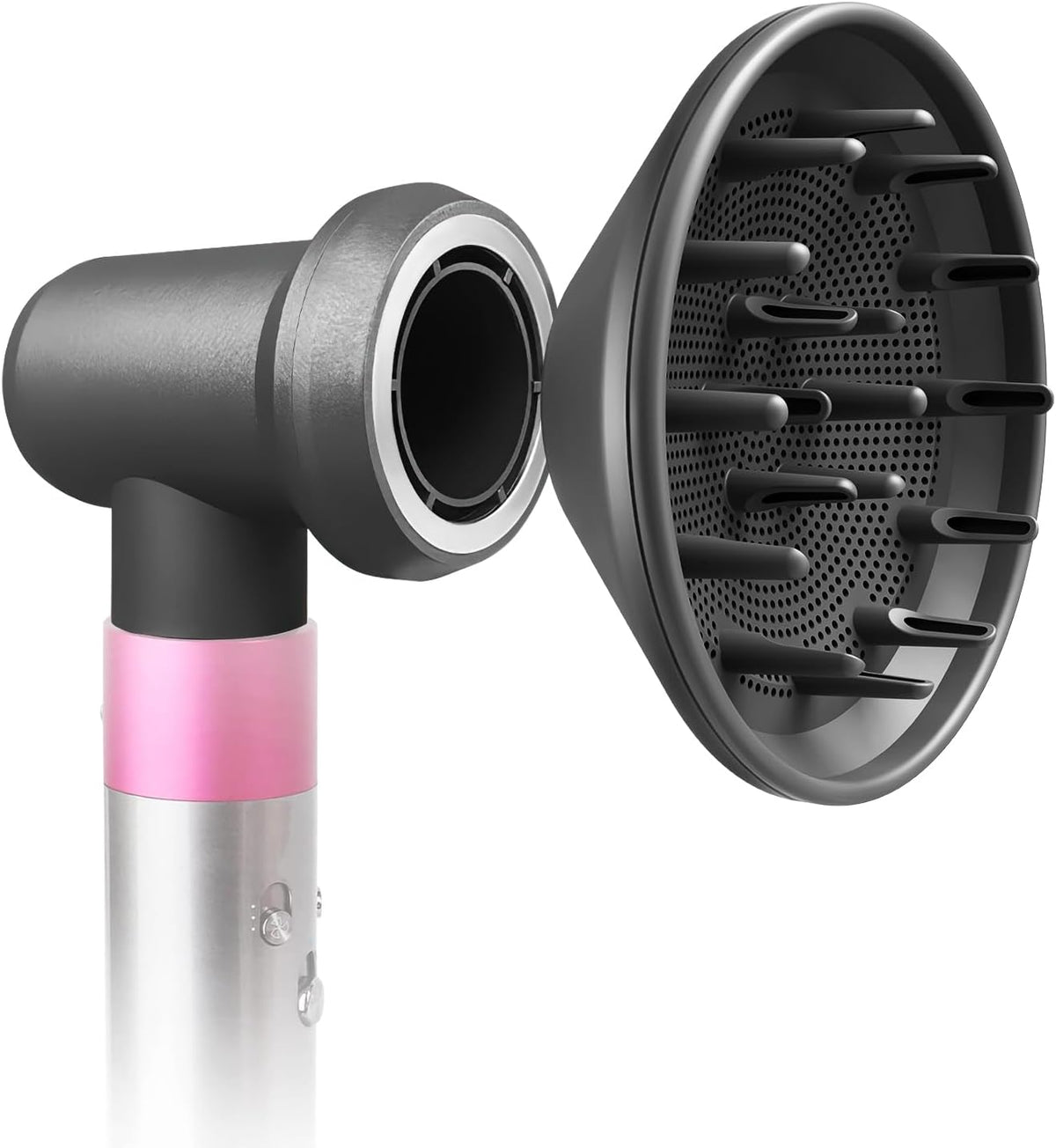 The diffuser   adapter is compatible with Dyson Airwrap Styler to convert your curl styler into a hair dryer, compatible with HS01, HS03, HS05, salon quality blow-out style, shaped curls and waves