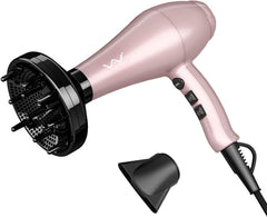 VAV 1200W Hair Dryer, Far Infrared and Negative Ion Dryer, Wind Temperature   Air Volume 6 Set, Professional High Air Flow   Home Use (Pink)