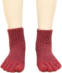 Tebukuroya Soft And Warm Short Five-Toe Socks, Made in Japan