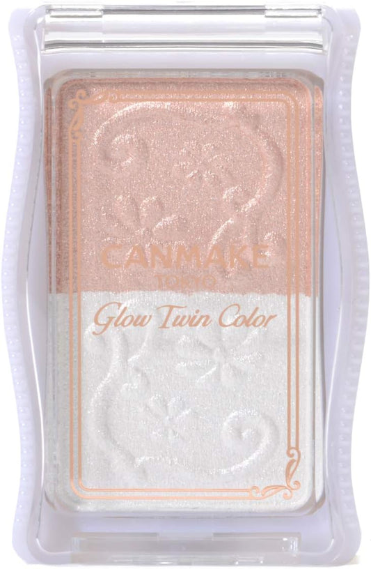 Canmake Glow Twin Color 05 Pink Beige Pearl 3.5g Eye Shadow Gram (x1)