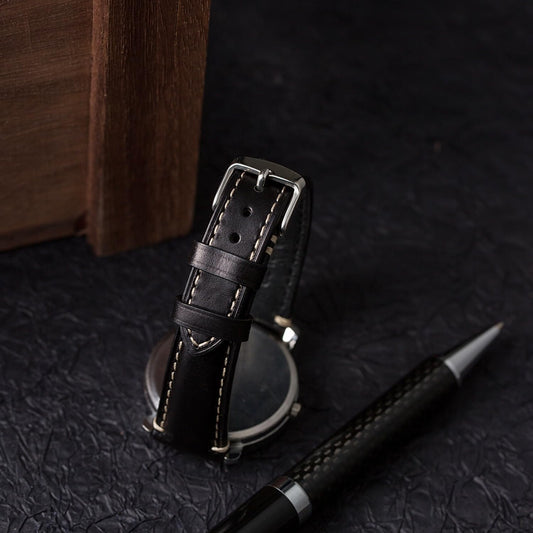 Watch Strap 20mm 22mm 24mm Genuine Leather Watch Band Leather Watch Strap Quick Release Top Grain Leather Watch Band Replacement