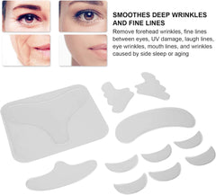 ZJchao Wrinkle Patch, 11 Pcs Silicone Anti Wrinkle Sticker Reusable Cheek Breast Forehead Anti-Fine Line Patch Reduce and Remove Wrinkles Fine Line Skin Lifting Christmas Day Gift