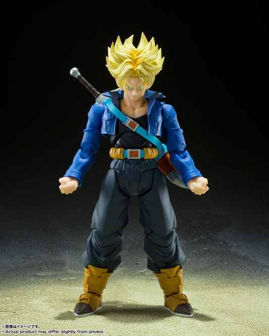 S.H. Figuarts Dragon Ball Z Super Saiyan Trunks - A Boy from the Future, Approx. 5.5 inches (140 mm), PVC   ABS Pre-painted Action Figure