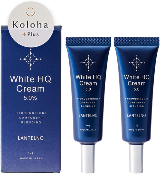 lantelno hydroquinone retinol vitamin c ceramide hydroquinone cream high concentration 5% blend made in japan 2 bottles