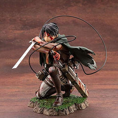 Attack on Titan Handmade Soldier Commander Mikasa Alan Levy Handmade Movable Doll Model Decoration (S)