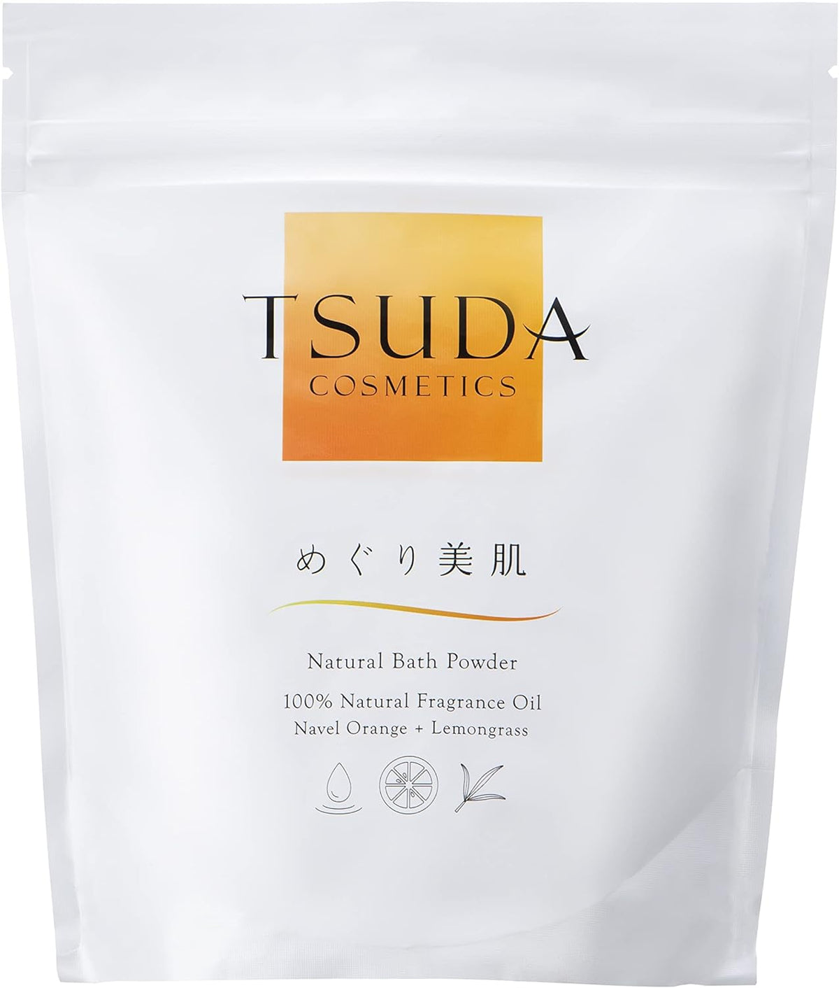 TSUDA COSMETICS Meguri Beautiful Skin Bath Powder 14.8 oz (420 g) Carbonated Powder with Measuring Spoon