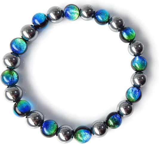 Keramarin Firefly Glass Terahertz Ore Bracelet, 0.3 inches (8 mm), Okinawa, Firefly, Dragonfly Ball