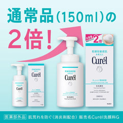 Curel Moisturizing Foaming Facial Cleanser, Large Size, 10.1 fl oz (300 ml)