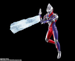 BANDAI SPIRITS S.H. Figuarts Ultraman Tiga Multi Type (True Bone Carving Process), Approx. 5.9 inches (150 mm), PVC, ABS, TPE, Pre-painted Action Figure