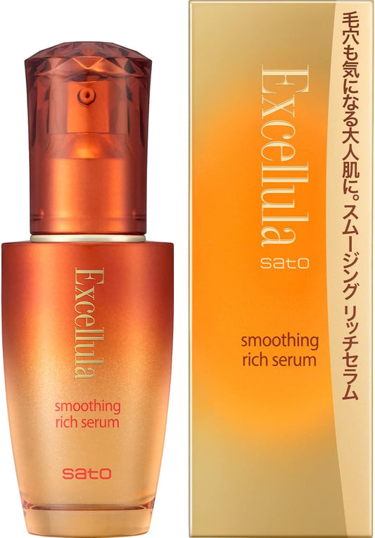 Sato Pharmaceutical Excellura Smoothing Rich Serum, 1.6 fl oz (45 ml) (Pore Care, Firm Filling, Dry Fine Line Care) Serum