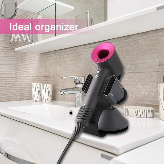 ONKYO Dyson Dryer Holder Dryer Stand for dyson Supersonic HD Hair Dryer Storage with Power Plug Hook Steel (Black)