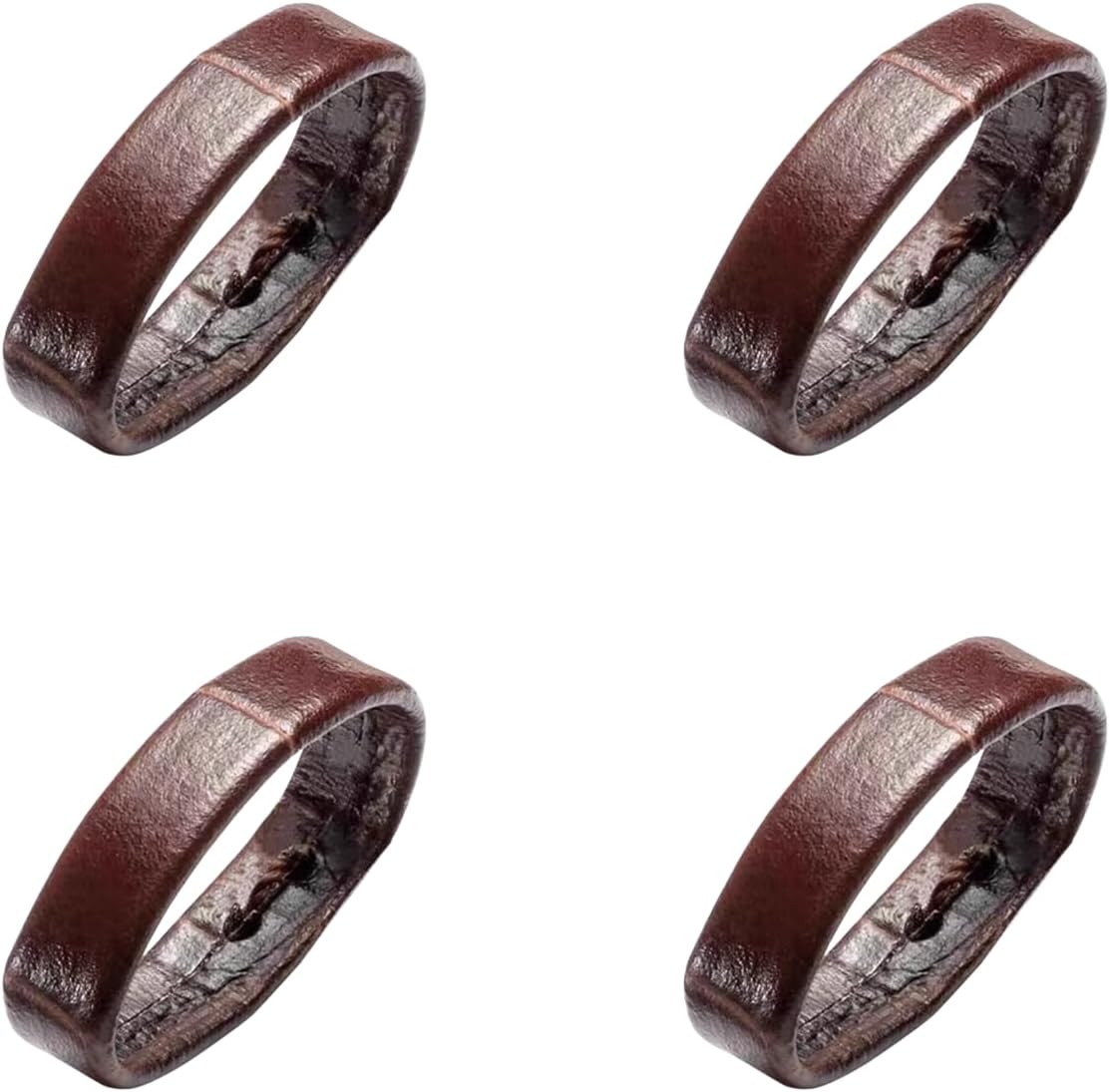 Watch Band Leather Loop Keeper Genuine Leather Watch Band Holder 4pcs 16mm 18mm 20mm 22mm 24mm
