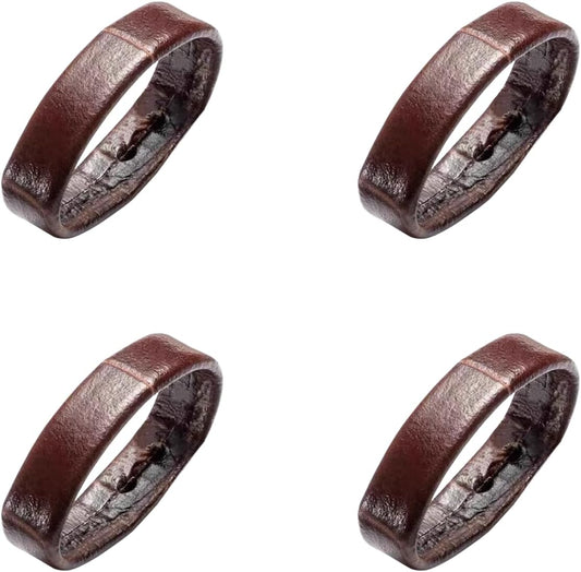 Watch Band Leather Loop Keeper Genuine Leather Watch Band Holder 4pcs 16mm 18mm 20mm 22mm 24mm