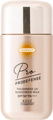 KOSE Suncut Pro Defense Toughness Sunscreen UV Milk High Adhesion Sweat Water Rubbing Resistant 60mL Slight Fresh Citrus Scent 60ml (x 1)