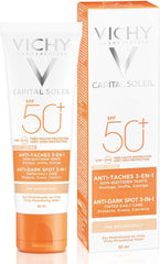 Vichy Ideal Soleil Cream Leather Perfecter Cream SPF 50+ Sunscreen - 50ml of Facial Protection