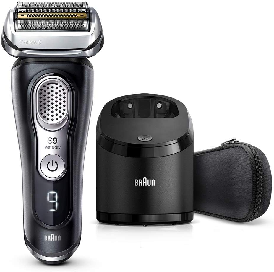 9360CC Brown Men's Shaver Series 9 4-Blade Model with Washer, Compatible with Bath Shaver Case Noir