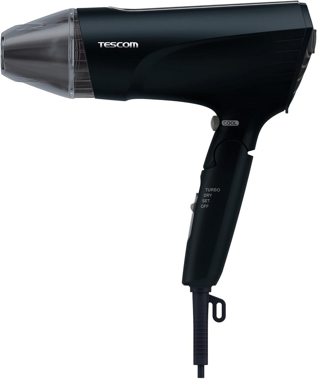 Tescom TID2400B-K Hair Dryer, Protected Ion, Foldable, Large Airflow, Quick Drying, Lightweight, Easy to Remove Plug, Speedom Black, Genuine Product