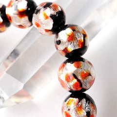 Firefly Glass Bracelet, 0.5 inches (12 mm), Orange, Orange, Dragonfly Ball, Okinawa