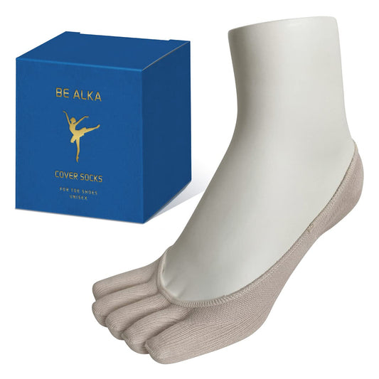 BE ALKA Bunions Bunions Leg Pelvic Support Full Finger Arch Forming Cover Socks - beige