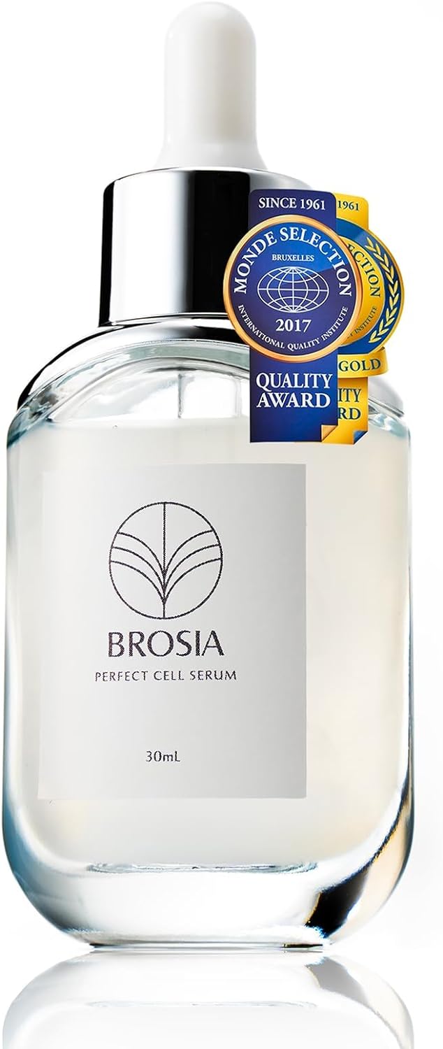 Brosia Whitening Serum, Moisturizing and Whitening Care, Formulated with Human Stem Cell Culture Solution, Additive-Free, Made in Japan