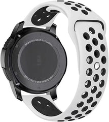 Watch Band 0.8 inch (20 mm), 0.9 inch (22 mm) Perforated, Breathable, Bi-Color Silicone Strap, Waterproof, Soft and Comfortable, Easy to Change with No Tools