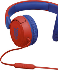 JBL JR310 Kids Headphones with Volume Control / Customized Stickers / Remote Control Microphone / Red / Blue 2021 Model JBLJR310RED