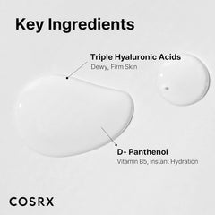 COSRX Hydraium Hyaluronic Moisture Ampoule 40ml Hyaluronic Acid Hydration Serum Milky Lotion Dry Skin Sensitive Skin Vitamin B5 D-Panthenol Allantoin Skin Barrier Protection Moisture Barrier