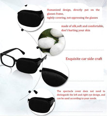 Children Adult Visual Sensory Recovery Silk Eye Patch for Glasses Strength Corrective Lazy Eye Fashionable (Lopard), Braun