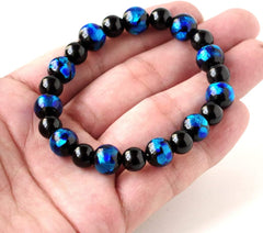 Natural Stone Power Stone Bracelet Firefly Glass Onyx Mens Womens Accessories