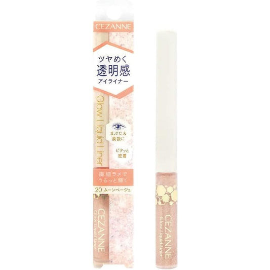 Cezanne Gel Glow Liquid Liner 20 Moon Beige 2.0g Liquid Glitter Liner Tear Bag Multicolor Glitter