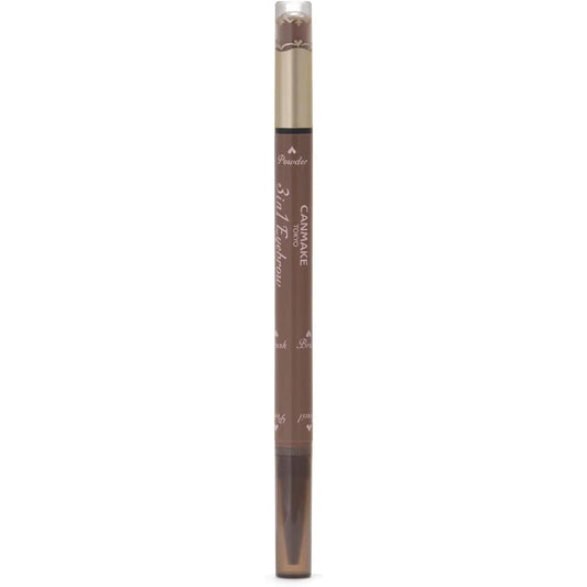 Can Makeup 3-in-1 Eyebrow 02 Ash Brown pencil eyebrow powder eyebrow Brushed