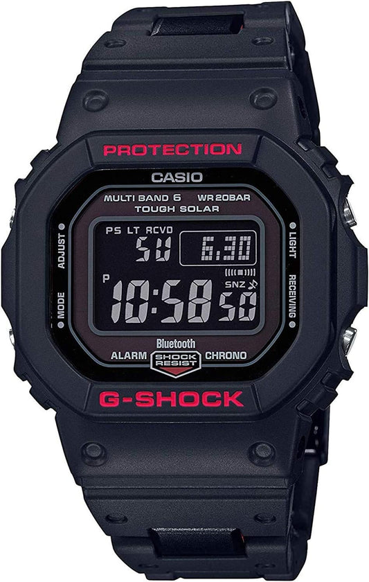 Casio G-Shock GW-B5600HR-1 Men's Watch, Bluetooth, Radio-Controlled Solar, Black Parallel Import, multicolor (black / red), Belt Type: