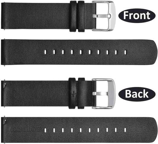 Quick Release Watch Band, Thin Genuine Leather Smart Watch Band, 0.7, 0.8, 0.9 in (18, 20, 22 mm)
