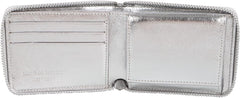 Bifold Wallet Men's Round Zipper SA7100EG Silver Parallel Import