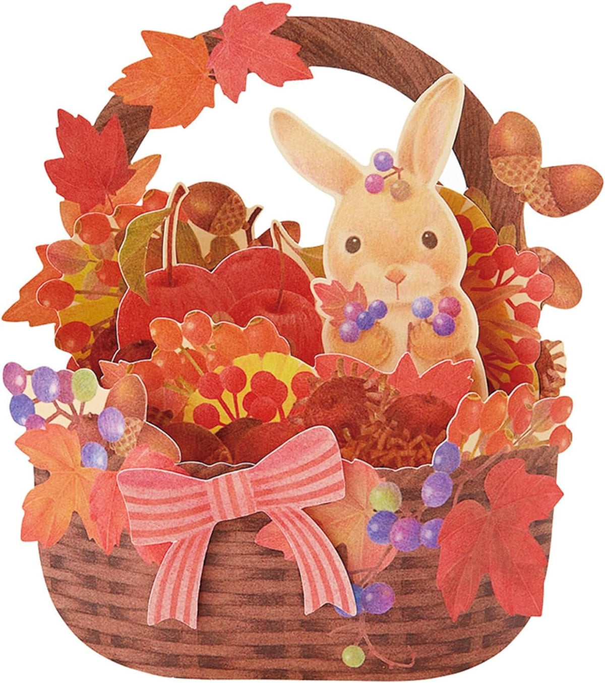 Sanrio Message Card Autumn Rabbit in a Basket Greeting Card Can be shipped overseas AU 14-3 SANRIO 012751