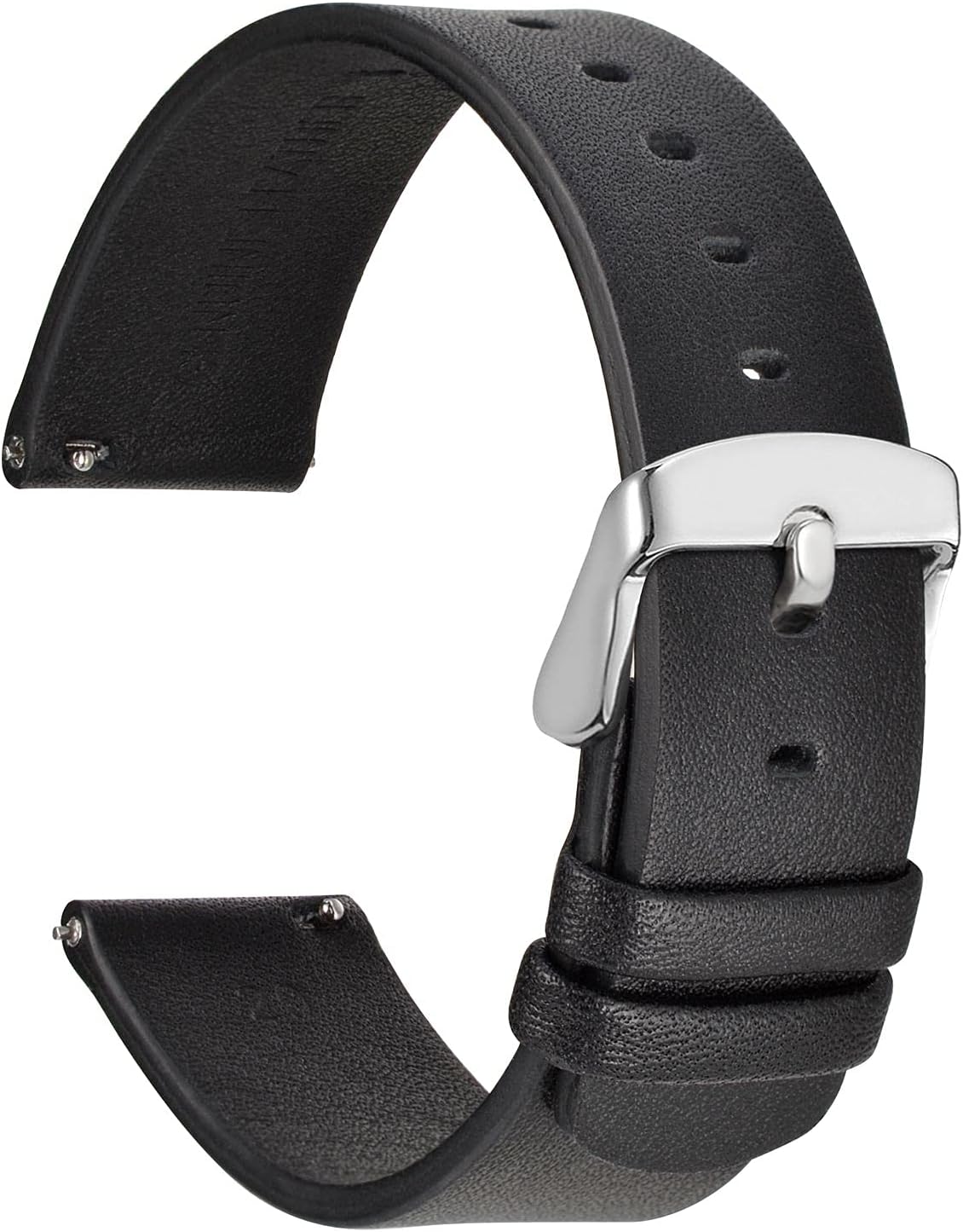 Quick Release Watch Band, Thin Genuine Leather Smart Watch Band, 0.7, 0.8, 0.9 in (18, 20, 22 mm)