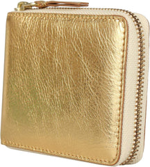 Comme des Garcons Wallet Bifold Round Zipper GOLD AND SILVER WALLET SA7100G Gold Parallel Import