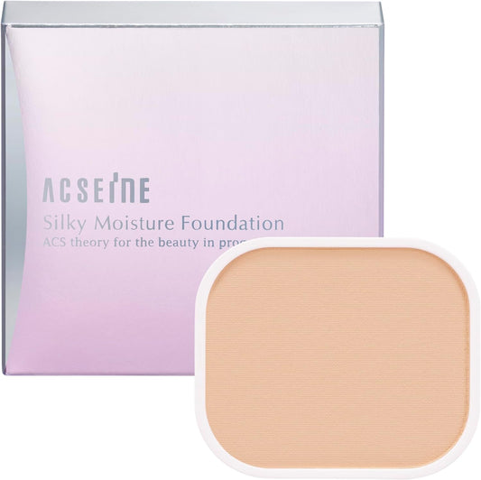 [Japanese Moisturizing] ACSEINE Silky Moisture Foundation N Refill (Powder Foundation) P10 (Bright Pink)