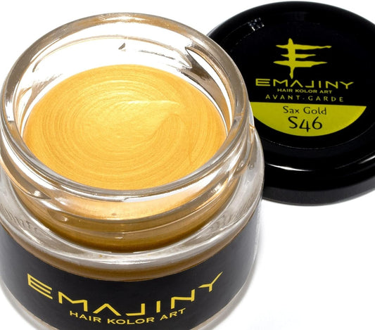 EMAJINY Sax Gold S46 Emaginy Gold Color Wax, Gold, 1.2 oz (36 g), Made in Japan, Fragrance-free, 1 Day Blonde Hair Can Be Rinsed With Shampoo