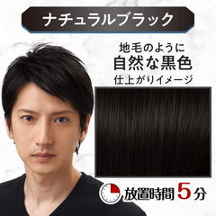 LUCIDO (Lucido) (Amazon.co.jp Exclusive) (Quasi-Drug) One Push Care Color, Natural Black, For Men, Short Hair, Approx. 4 Times, Sample (Lactic Lotion, 0.8 fl oz (2 ml) + Gray Hair Dye Set, 2 Pieces (x1)