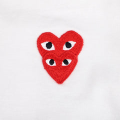 Play Comme des Garcons Long Sleeve T-Shirt, Men's T-Shirt, Long Sleeve, Cut and Sewn, Long T-Shirt, Red Heart, Logo, Play COMME des GARCONS LONG SLEEVE T-SHIRT