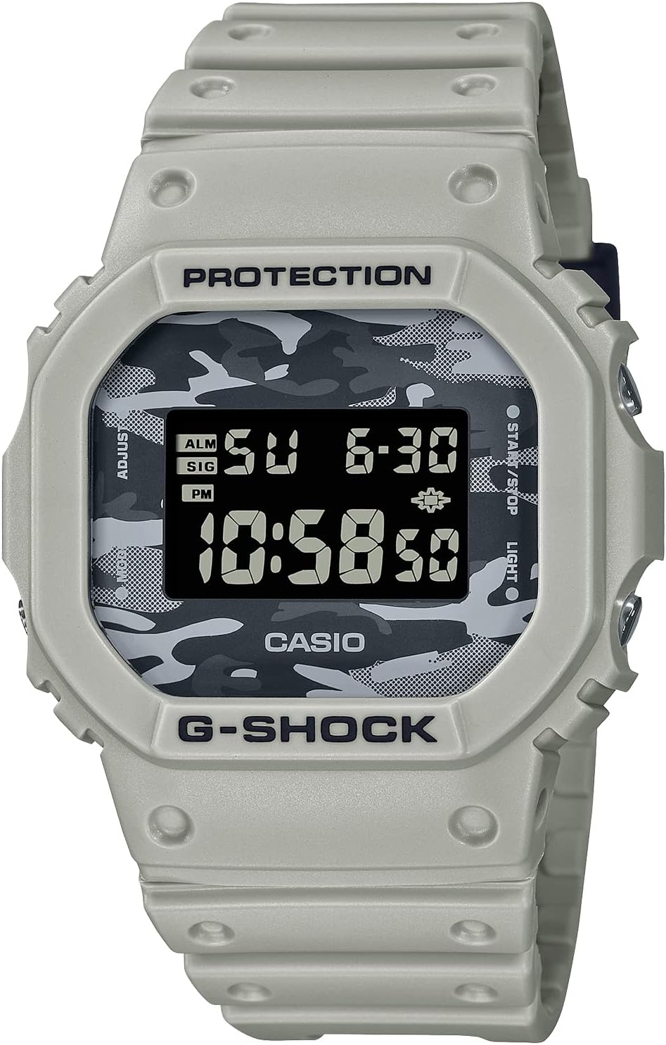 Casio G-Shock DW-5600 Series Watch, Limited Edition Model / DIAL CAMO UTILITY (Light Gray)