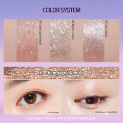 ETUDE Shineix Eyes Glitter, Mystic Cosmo, Eyeshadow, Eyeliner, Teardrop Bag, Glitter, Glitter, Metallic, 2.5 grams, 1.0 pcs