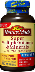 [Japanese Sports Supplements] Otsuka Pharmaceutical Nature Made Super Multivitamin   Minerals 120 grains for 120 days