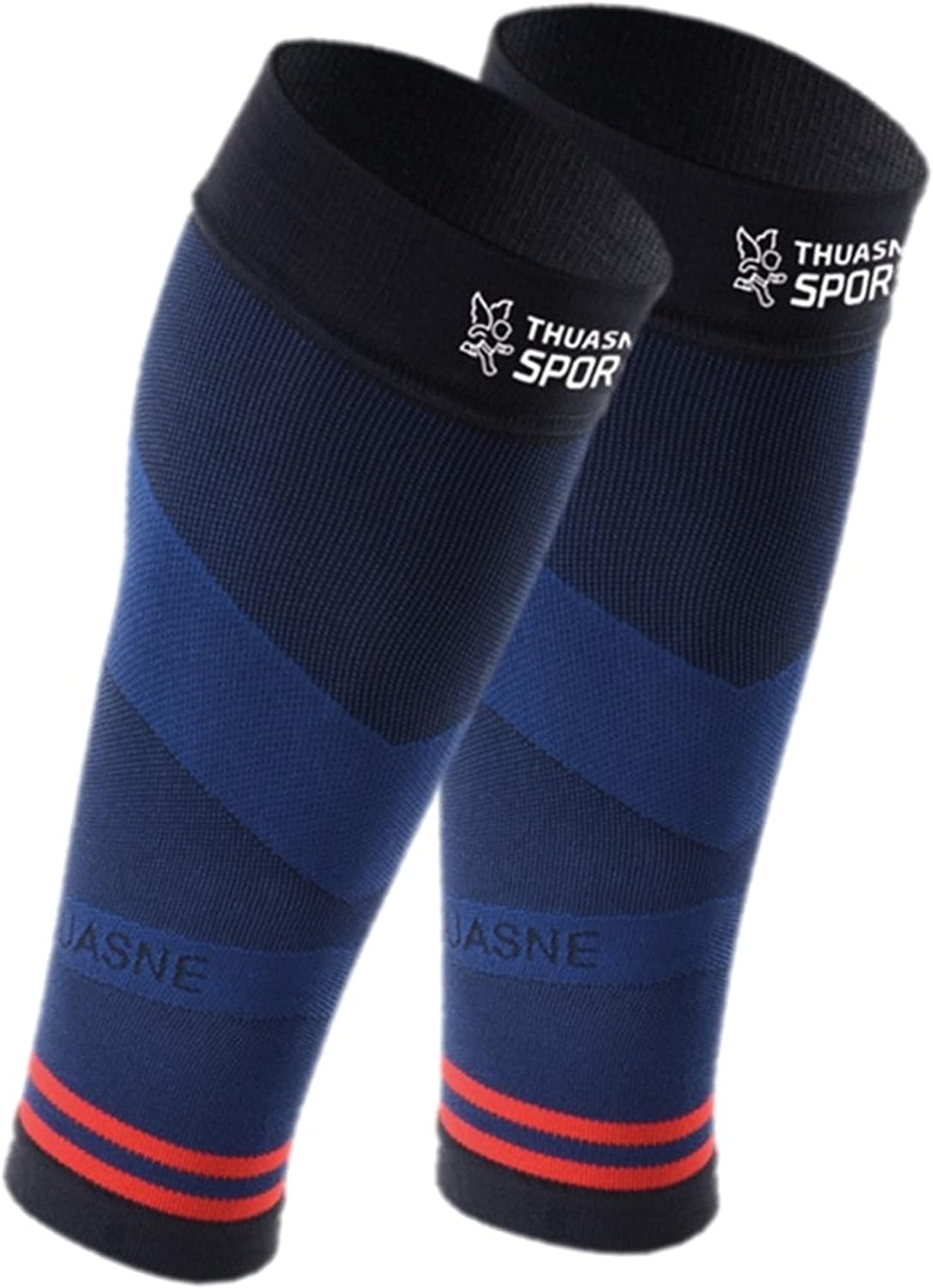 THUASNE SPORT France Doctor Compression Active Calf Sleeves - Patented technology graduated compression calf Comfortable and easy to move Moisture wicking, quick drying, antibacterial and deodorizing - Set of 2 (M, Navy)