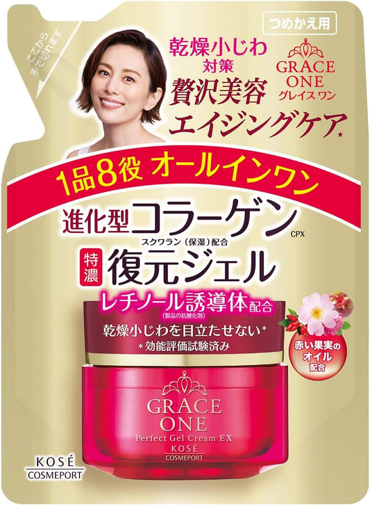 KOSE Grace One All-in-One Rich Repair Gel EX Refill 90g (1 pore pack with bonus)