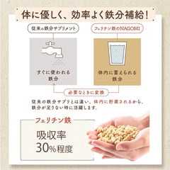 [Japanese Sports Supplements] Chinese Medicine Select Ferritin Iron 7mg NAGOMI Nutritional Functional Food 90 Tablets Storage Iron Lactic Acid Bacteria Vitamin B6 Vitamin B12 Vitamin C Zinc Supervised by an International Chinese Physician