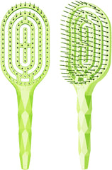 Lamid La3C Hair Brush, Dryer, Brush, Dry Brush, Quick Dry Brush, Skeleton Brushing, Hair Care, Speed Drying, Comb (Green)